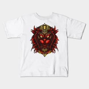 Lion King Head Illustration Artwork Kids T-Shirt